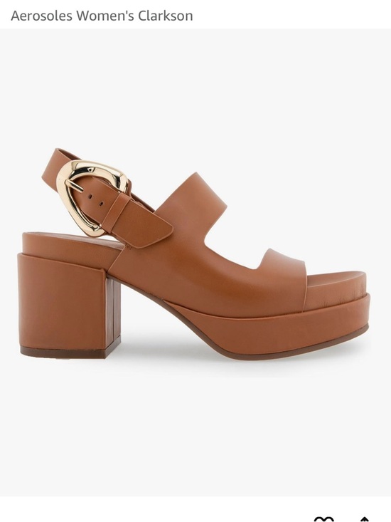 AEROSOLES Shoes - NIB AEROSOLES Clarkson Brown Leather Platform Sandal
